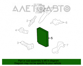 Blocul ECU al calculatorului motorului Toyota Highlander 08-13 3.5