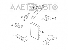 Modulul ECU al motorului Toyota Highlander 08-13 3.5