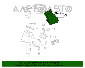 Capacul arcului drept superior Toyota Highlander 08-13 gri, zgârieturi.