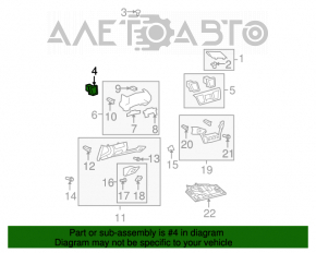 Conducta de aer dreapta pentru Toyota Highlander 08-13, neagră.