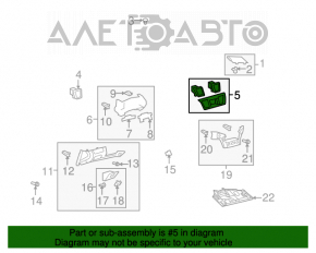 Conductă centrală de aer cu panou pentru Toyota Highlander 08-13 negru.