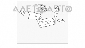 Capacul panoului central Toyota Highlander 08-10 3.5 piele gri.