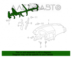 Труба подторпедная усиление Toyota Highlander 08-13