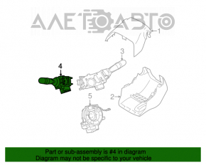 Подрулевой переключатель левый Toyota Highlander 08-13