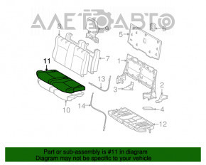 Al treilea rând suplimentar de scaune din spate Toyota Highlander 08-13, piele gri