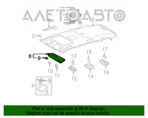 Capota dreapta Toyota Highlander 08-13 bej, fără cârlig, pentru curățare chimică.