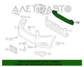 Amplificatorul de bara fata pentru Toyota Highlander 08-10