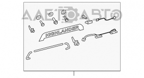 Молдинг двери багажника Toyota Highlander 08-13