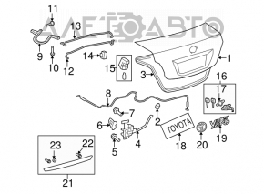 Emblema Toyota, simbolul Toyota Highlander 08-13.