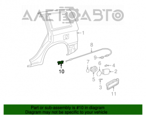 Maneta de deschidere a rezervorului de combustibil pentru Toyota Highlander 08-13.