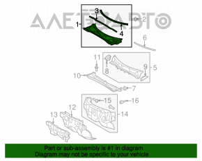 Grila stergatoarelor de plastic pentru Toyota Highlander 08-13 este rupta