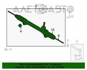 Bara de direcție Toyota Highlander 08-13 are silentblocurile rupte.