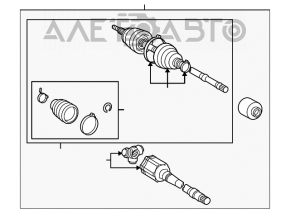 Ax ax motor fata dreapta Toyota Highlander 08-13 3.5 AWD nou original OEM