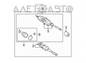 Ax cu semicură față stânga Toyota Highlander 08-13 3.5 AWD nou neoriginal GSP