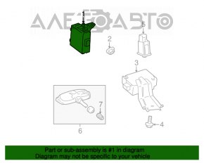 Computer, monitorizorul presiunii anvelopelor Toyota Highlander 08-13