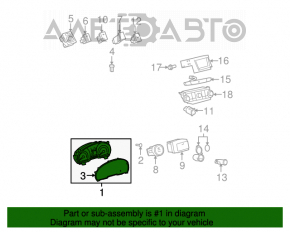 Panoul de instrumente Toyota Highlander 08-13 3.5 SUA