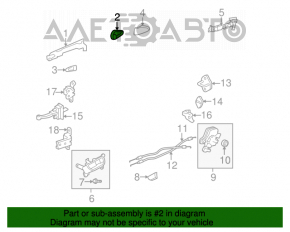 Capacul manerului exterior al usii din spate stanga pentru Lexus IS250 IS350 06-13