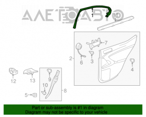 Capac usa interioara spate stanga sus Lexus IS250 IS350 06-13