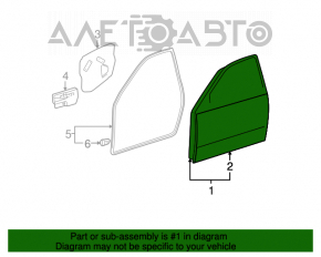 Дверь голая передняя левая Lexus IS250 IS350 06-13