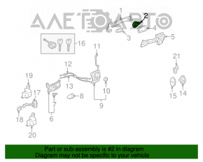 Capacul manerului exterior al usii fata stanga Lexus IS250 IS350 06-13