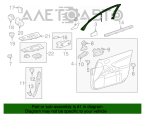 Capacul ușii interioare din față stânga de sus pentru Lexus IS250 IS300 IS350 06-13.