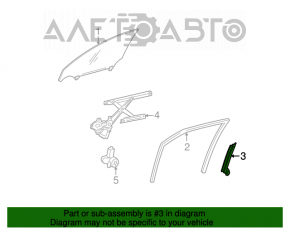 Geam ghidaj spate ușă față stânga Lexus IS250 IS350 06-13