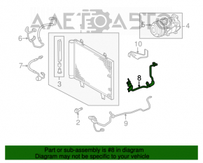 Трубка кондиционера компрессор-печка вторая Lexus IS250 IS300 IS350 06-13