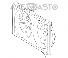 Difuzorul capacului radiatorului gol pentru Lexus IS350 06-13