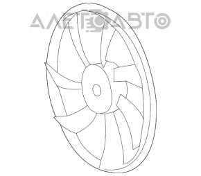Крыльчатка вентилятора охлаждения правая Lexus IS250 IS350 06-08 7 лопастей