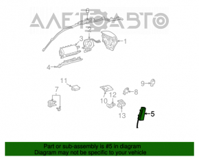 Airbagul pentru scaunul din stânga al modelului Lexus IS250 IS350 06-07