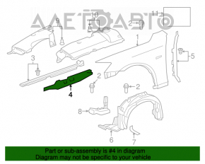 Capac aripa stânga pentru Lexus IS250 IS300 IS350 06-13