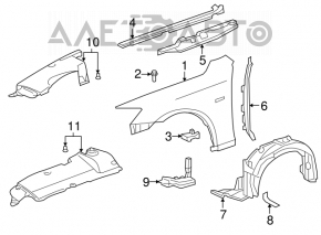 Aripa dreapta fata pentru Lexus IS250 IS350 06-13