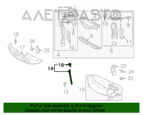 Планка замка капота Lexus IS250 IS300 IS350 06-13