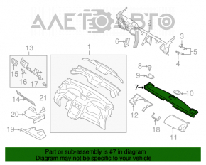 Capacul torpedoului superior Mazda CX-7 06-09