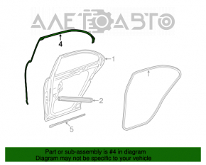 Уплотнитель двери внешний задний правый Mercedes W221