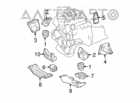 Suportul spate al motorului Mercedes W221