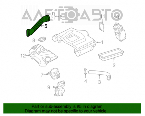 Воздуховод левый Mercedes W221 M272 M273