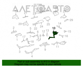 Silentioasă, partea din spate cu un țeavă, dreapta, pentru Mercedes W221 M273.