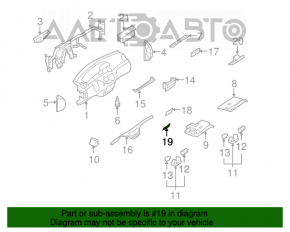 Capacul torpedoului pentru genunchiul șoferului Mercedes W221 negru