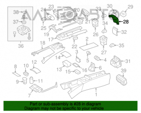 Capacul consolei centrale Mercedes W221 din lemn