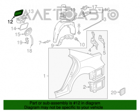 Замок лючка бензобака Mercedes W221