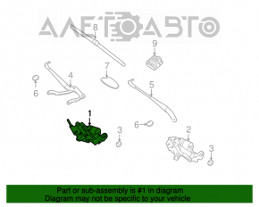 Motorul stergatorului si al sistemului de spalare dreapta pentru Mercedes W221