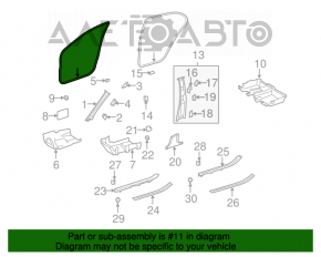 Уплотнитель дверного проема передний правый Mercedes W221