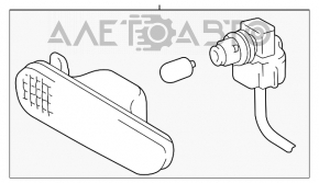 Reflectorul din bara spate stânga laterală pentru Lexus RX300 98-03 TYG.