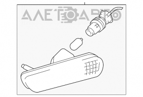 Semnalizatorul din bara față stânga pentru Lexus RX300 98-03.