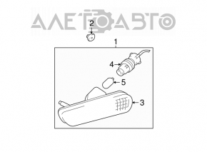 Semnalizatorul din bara de protecție față dreapta pentru Lexus RX300 98-03.