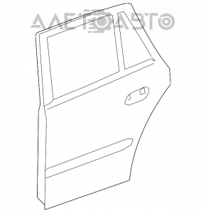 Дверь голая задняя правая Mercedes X164 GL синяя тычки
