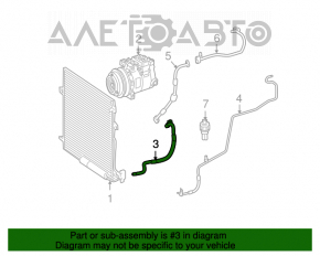 Трубка кондиционера конденсер-компрессор Mercedes X164 GL