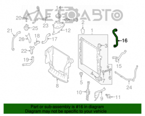 Патрубок охлаждения верхний Mercedes X164 GL ML 450 500 550