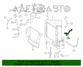 Патрубок охлаждения нижний Mercedes X164 GL ML 450 500 550